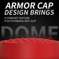 PlayVital Thumbs Pro ARMOR Thumbstick Extender for Xbox Core Controller, for Xbox Series X/S Controller, Joystick Caps Grip for Xbox One Controller - 2 High Raise and 2 Mid Raise Dome - Scarlet Red & Black - PJM5010 PlayVital