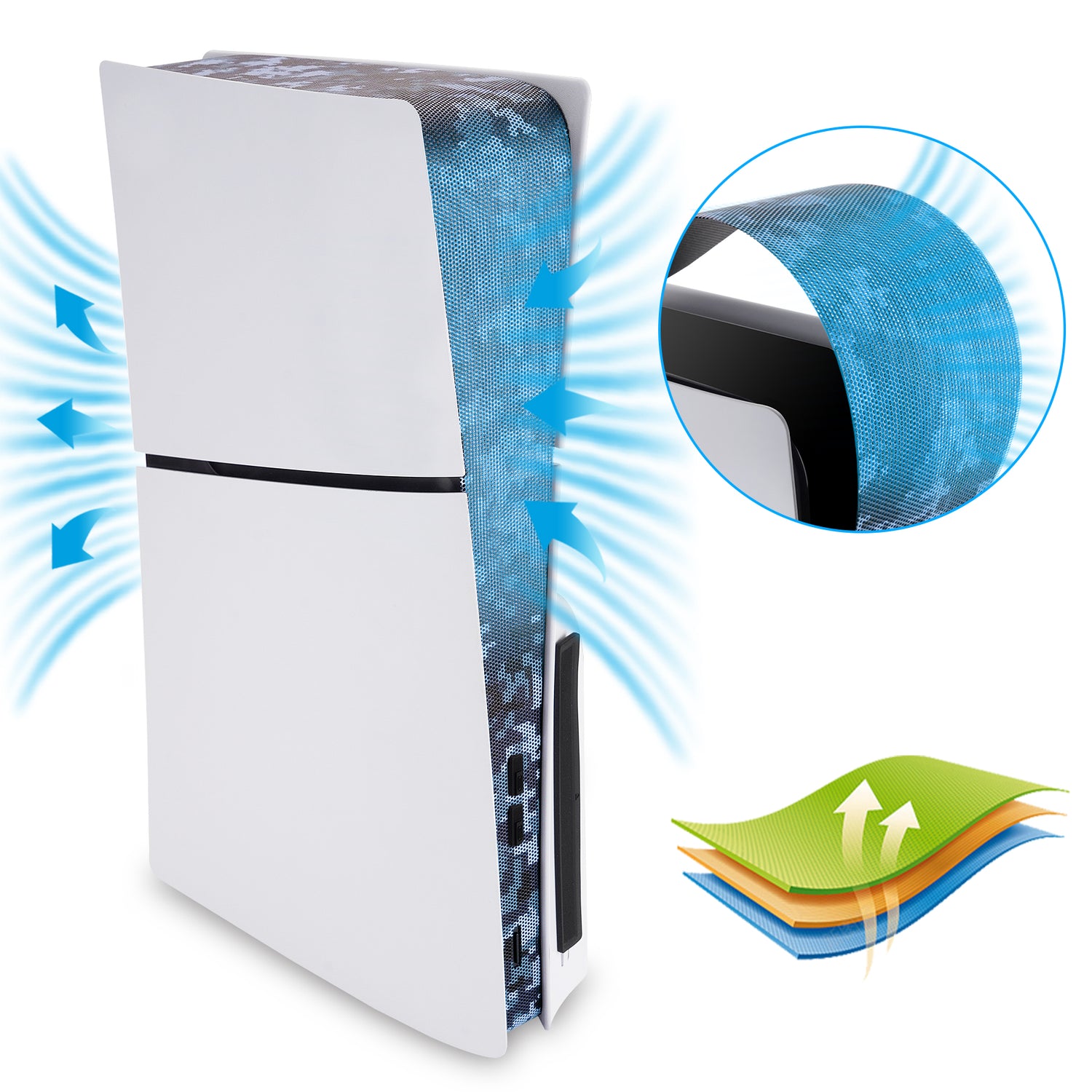 For PS5 Slim Console Disc & Digital Dust Filter