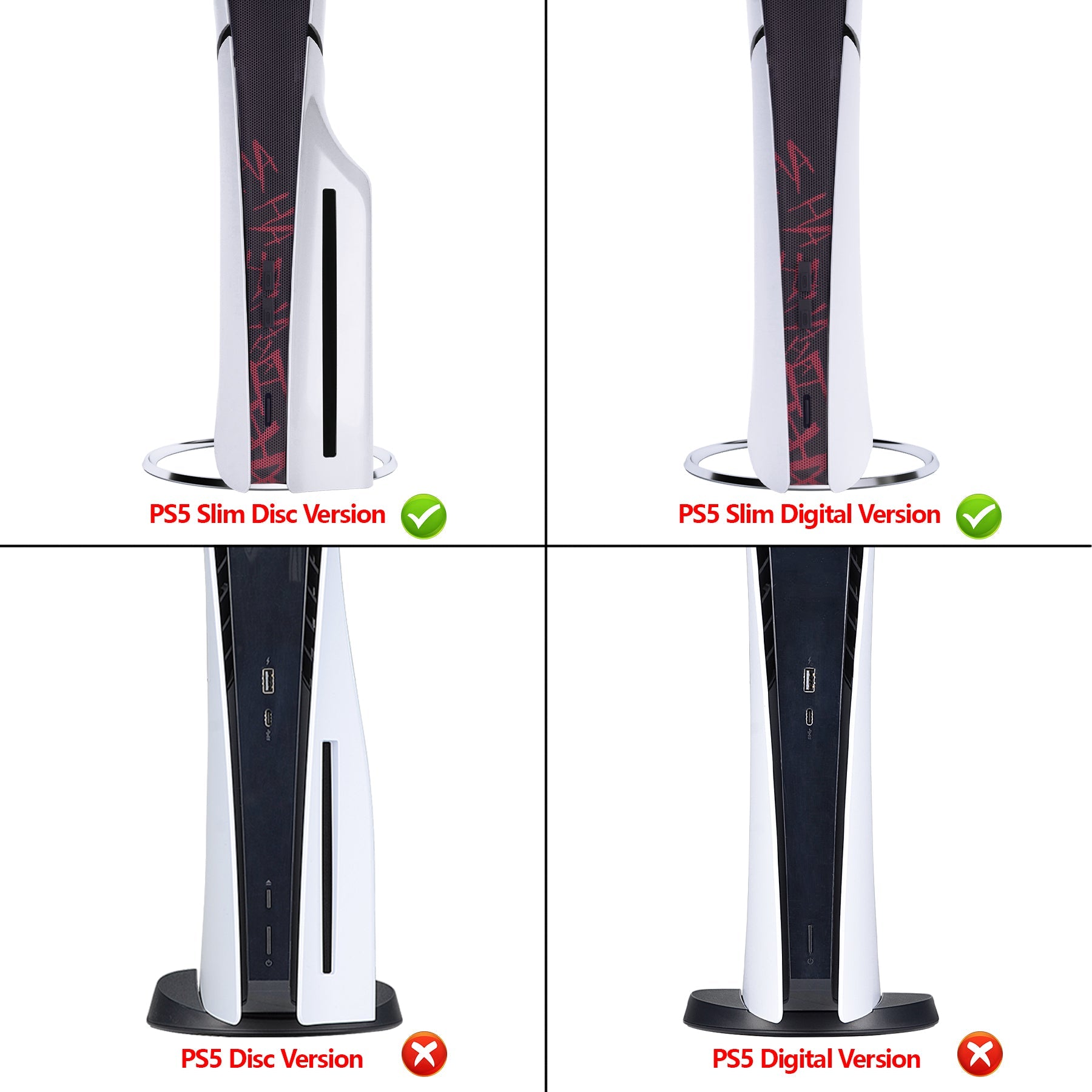 PlayVital 12 in-1 Dust Filter for PS5 Slim Console Disc & Digital Dust Cover Kit with Anti-Dust Cover Net & Silicone Plugs - Clown Hahaha PlayVital