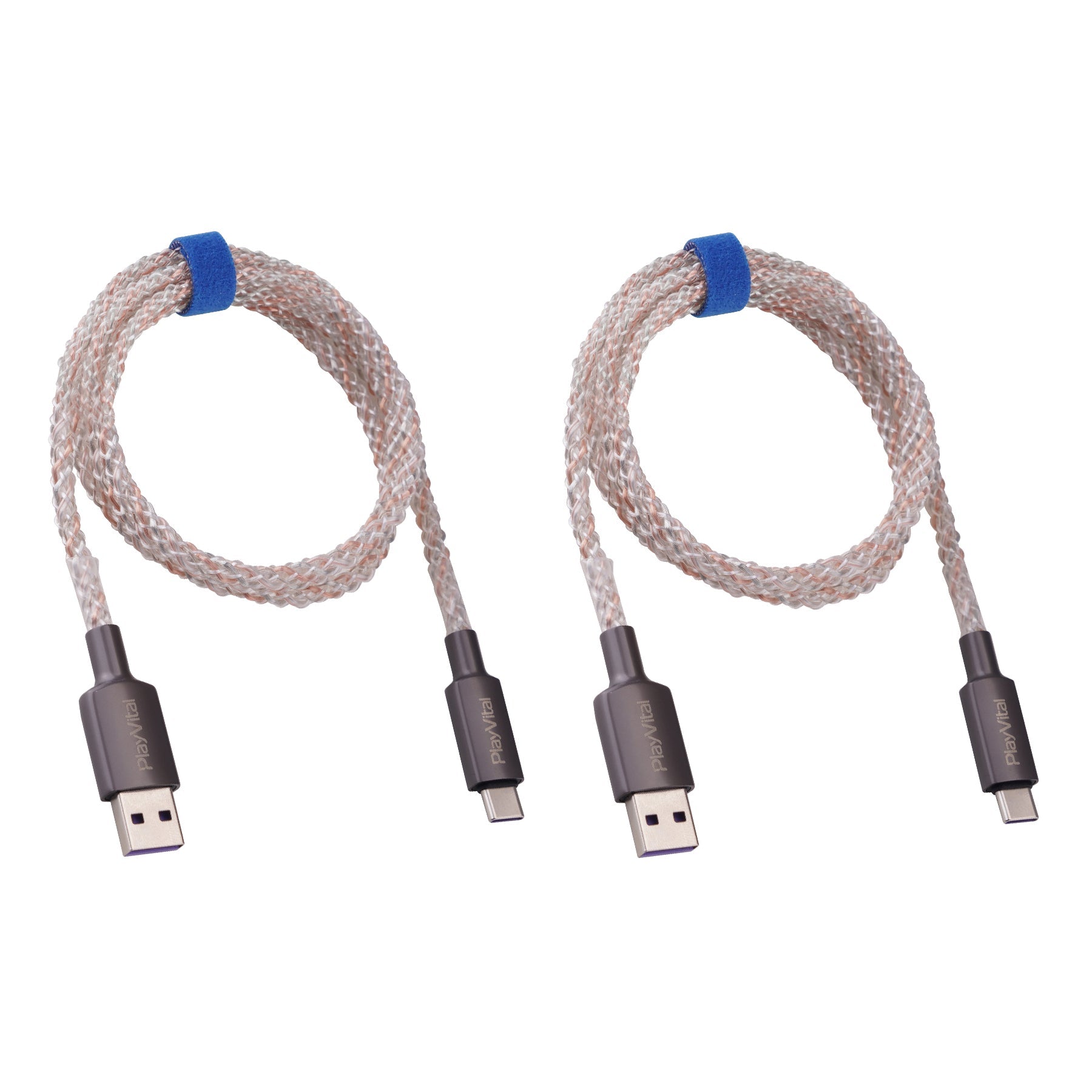 PlayVital 2-Pack 6.56FT Universal Illuminated USB Type C Charging Cable for PS5 & PS5 Edge Controller, for Xbox Core & Xbox Elite Series 2 & Switch 2 Pro Controller PlayVital