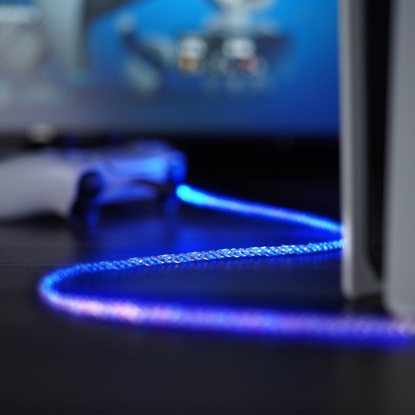 PlayVital 2-Pack 6.56FT Universal Illuminated USB Type C Charging Cable for PS5 & PS5 Edge Controller, for Xbox Core & Xbox Elite Series 2 & Switch 2 Pro Controller PlayVital