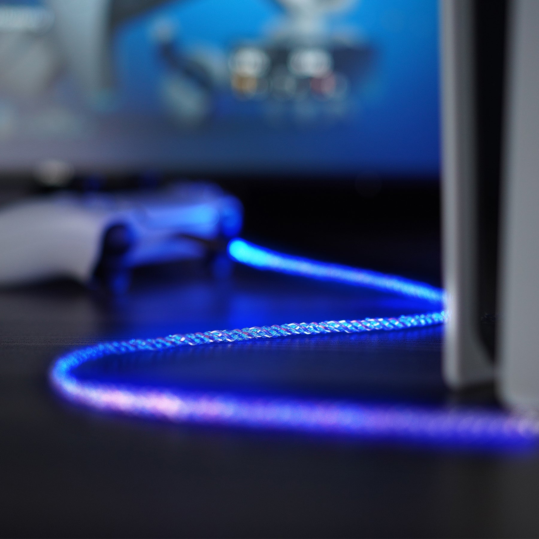 PlayVital 2-Pack 6.56FT Universal Illuminated USB Type C Charging Cable for PS5 & PS5 Edge Controller, for Xbox Core & Xbox Elite Series 2 & Switch 2 Pro Controller PlayVital