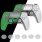 PlayVital 2 Set Upgraded 3D Studded Edition Anti-Slip Silicone Cover Skin with 6 Thumb Grips & 2 Stickers for PS5 Controller, Compatible with Charging Dock - Glow in Dark - Green PlayVital