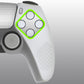 PlayVital 2 Set Upgraded 3D Studded Edition Anti-Slip Silicone Cover Skin with 6 Thumb Grips & 2 Stickers for PS5 Controller, Compatible with Charging Dock - Glow in Dark - Green PlayVital