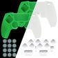 PlayVital 2 Set Upgraded 3D Studded Edition Anti-Slip Silicone Cover Skin with 6 Thumb Grips & 2 Stickers for PS5 Controller, Compatible with Charging Dock - Glow in Dark - Green PlayVital