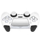 PlayVital 2 Set Upgraded 3D Studded Edition Anti-Slip Silicone Cover Skin with 6 Thumb Grips & 2 Stickers for PS5 Controller, Compatible with Charging Dock - White PlayVital