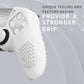 PlayVital 2 Set Upgraded 3D Studded Edition Anti-Slip Silicone Cover Skin with 6 Thumb Grips & 2 Stickers for PS5 Controller, Compatible with Charging Dock - White PlayVital