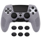PlayVital 3D Studded Edition Anti-Slip Silicone Cover Case with Thumb Grip Caps for PS5 Edge Controller - Metallic Gray - ETPFP013 PlayVital