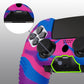 PlayVital 3D Studded Edition Anti-Slip Silicone Cover Case with Thumb Grip Caps for PS5 Edge Controller - Pink & Purple & Blue - ETPFP015 PlayVital