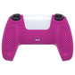 PlayVital 3D Studded Edition Anti-Slip Silicone Cover Skin with Thumb Grip Caps for PS5 Wireless Controller - Neon Purple - TDPF033 PlayVital