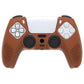 PlayVital 3D Studded Edition Anti-Slip Silicone Cover Skin with Thumb Grip Caps for PS5 Wireless Controller - Signal Brown - TDPF032 PlayVital