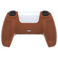 PlayVital 3D Studded Edition Anti-Slip Silicone Cover Skin with Thumb Grip Caps for PS5 Wireless Controller - Signal Brown - TDPF032 PlayVital