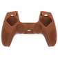 PlayVital 3D Studded Edition Anti-Slip Silicone Cover Skin with Thumb Grip Caps for PS5 Wireless Controller - Signal Brown - TDPF032 PlayVital