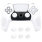 PlayVital 3D Studded Edition Anti-Slip Silicone Cover Skin with Thumb Grip Caps for PS5 Wireless Controller, Compatible with Charging Station - White - TDPF034 PlayVital