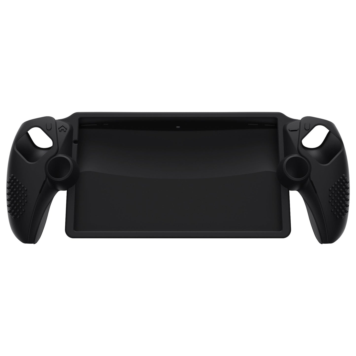 PlayVital 3D Studded Edition Anti-Slip Silicone Protective Case with Thumb Grips for PS Portal Remote Player - Black PlayVital