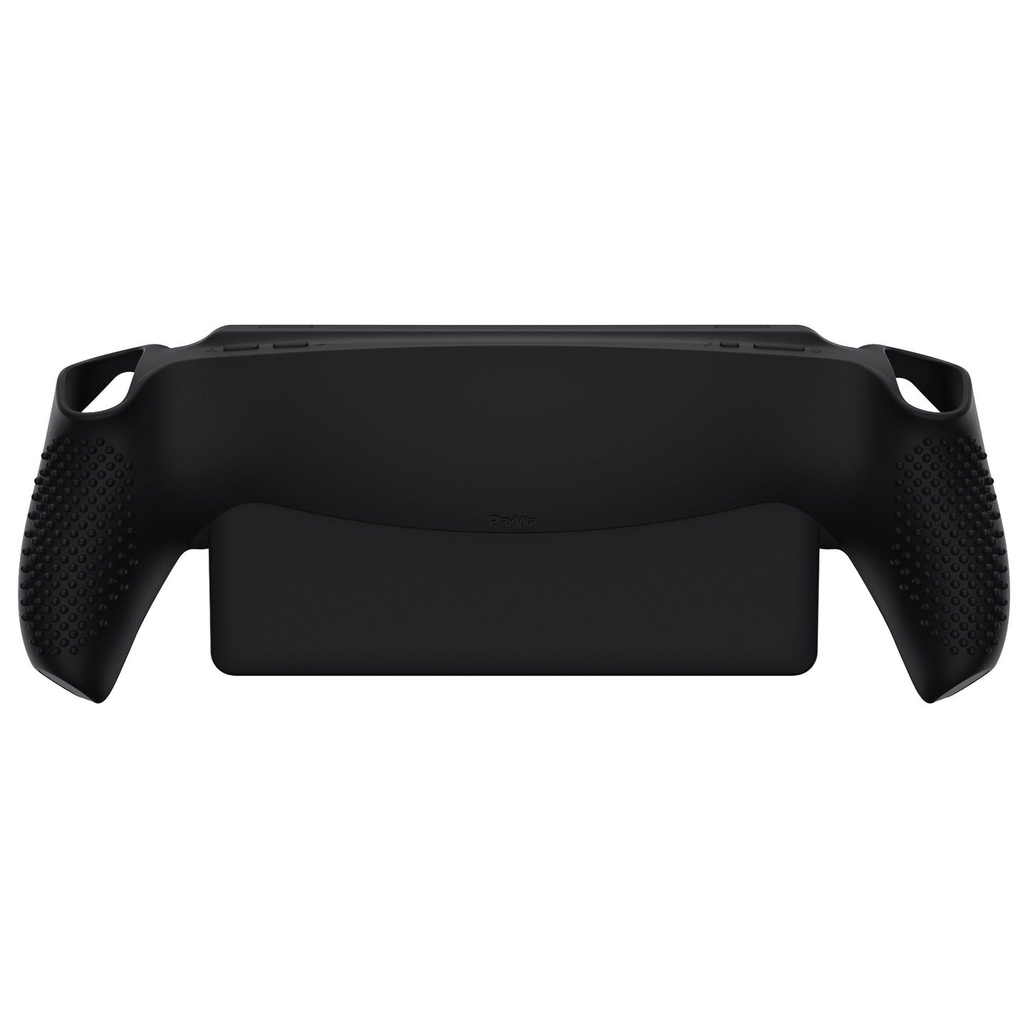 PlayVital 3D Studded Edition Anti-Slip Silicone Protective Case with Thumb Grips for PS Portal Remote Player - Black PlayVital