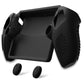 PlayVital 3D Studded Edition Anti-Slip Silicone Protective Case with Thumb Grips for PS Portal Remote Player - Black PlayVital