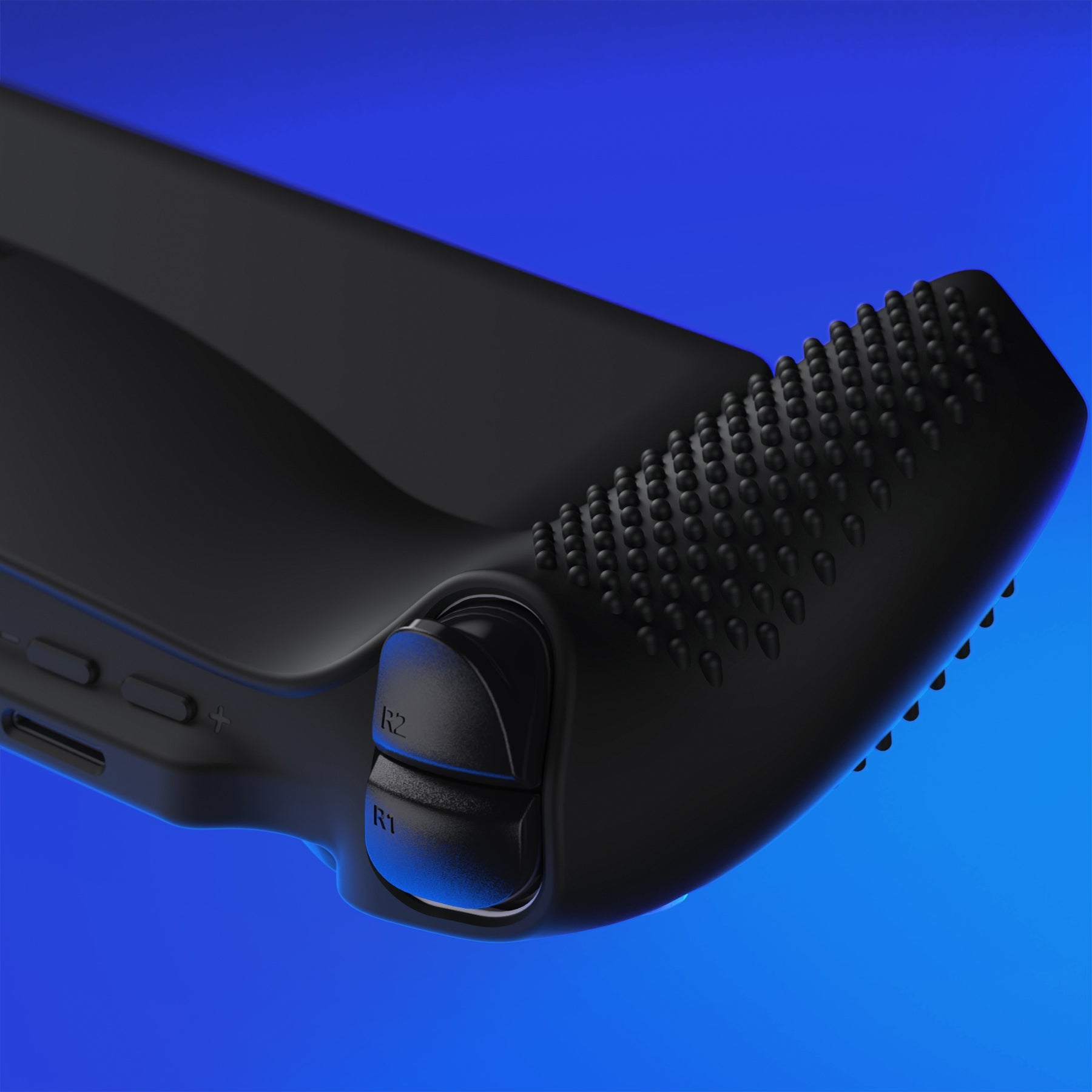 PlayVital 3D Studded Edition Anti-Slip Silicone Protective Case with Thumb Grips for PS Portal Remote Player - Black PlayVital