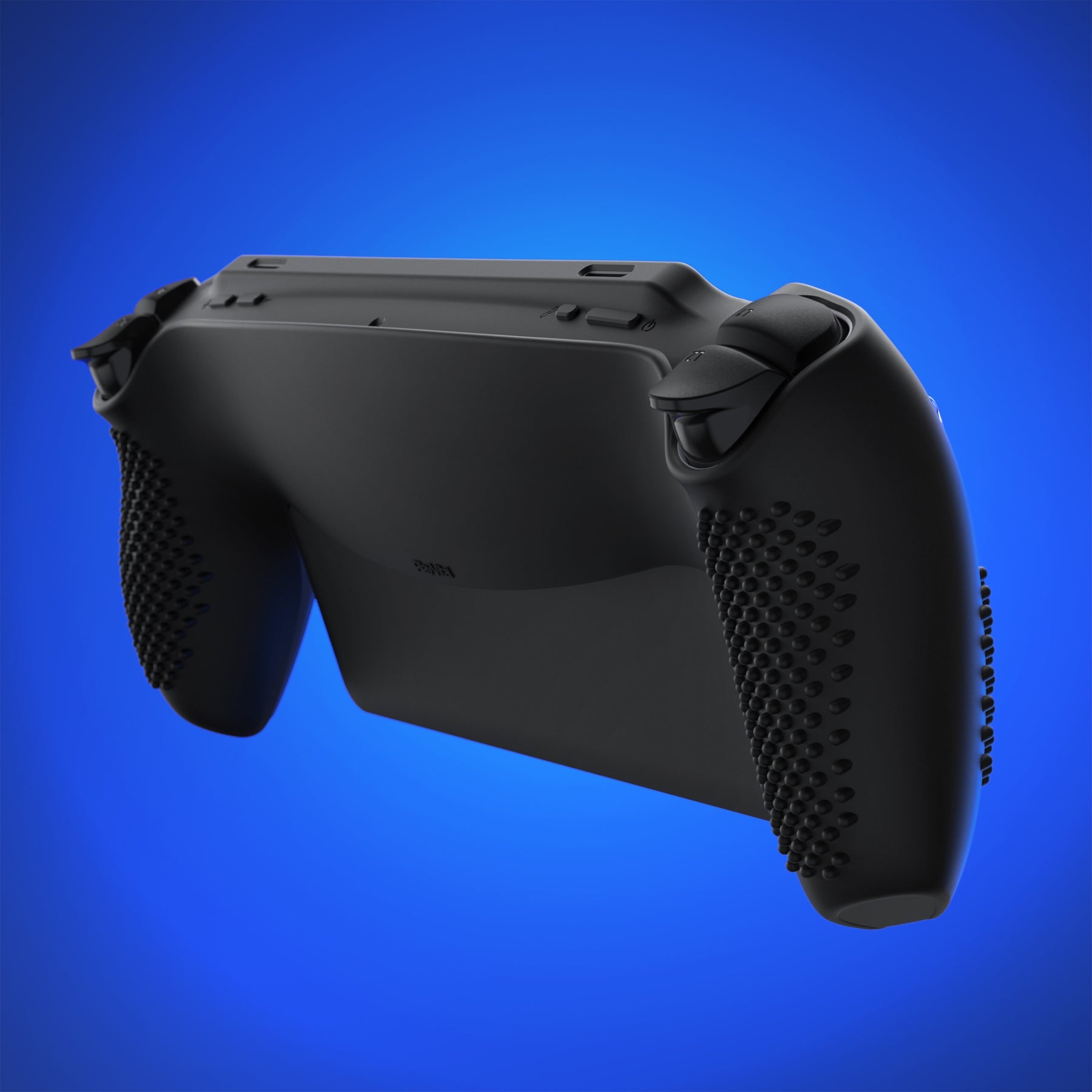 PlayVital 3D Studded Edition Anti-Slip Silicone Protective Case with Thumb Grips for PS Portal Remote Player - Black PlayVital