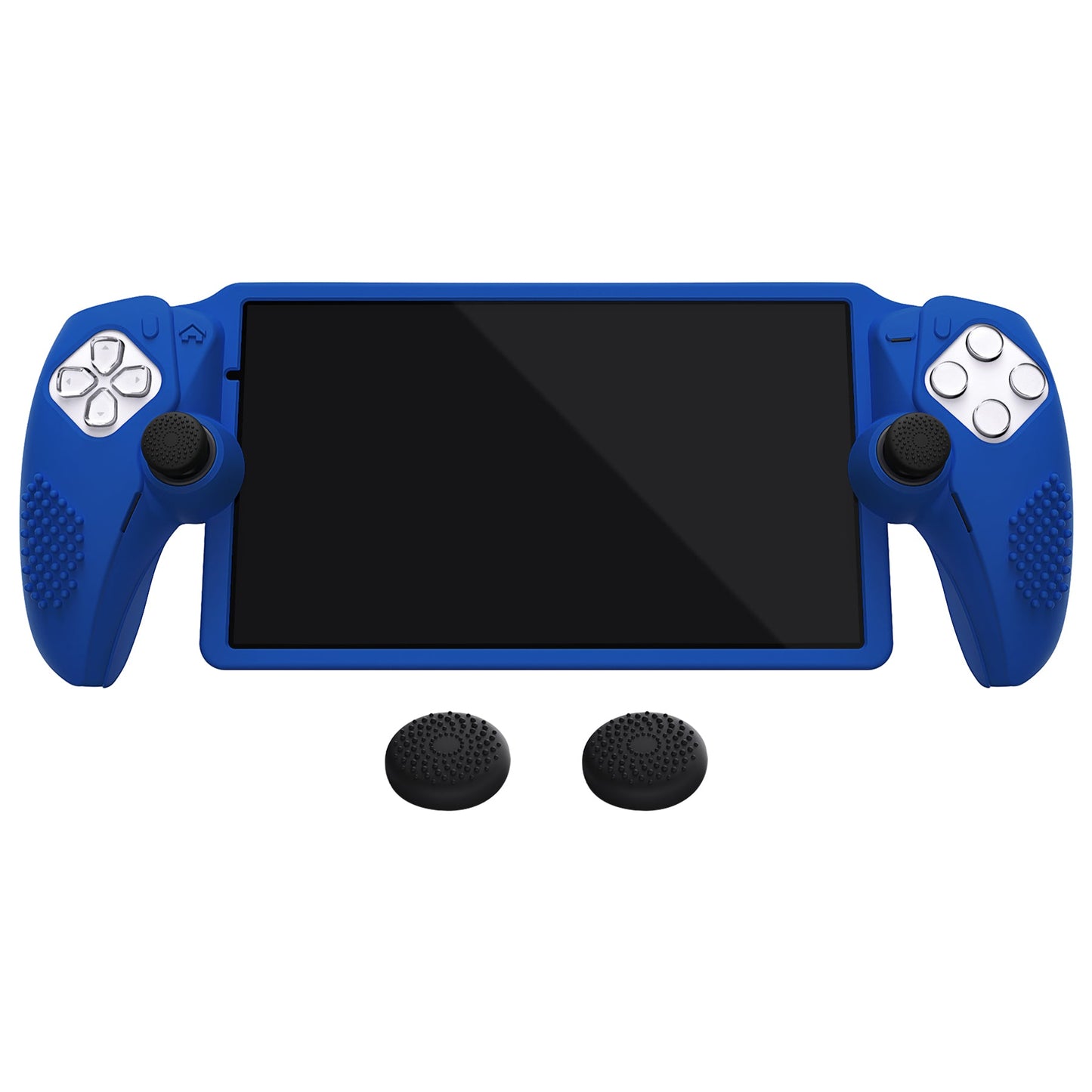 PlayVital 3D Studded Edition Anti-Slip Silicone Protective Case with Thumb Grips for PS Portal Remote Player - Blue PlayVital