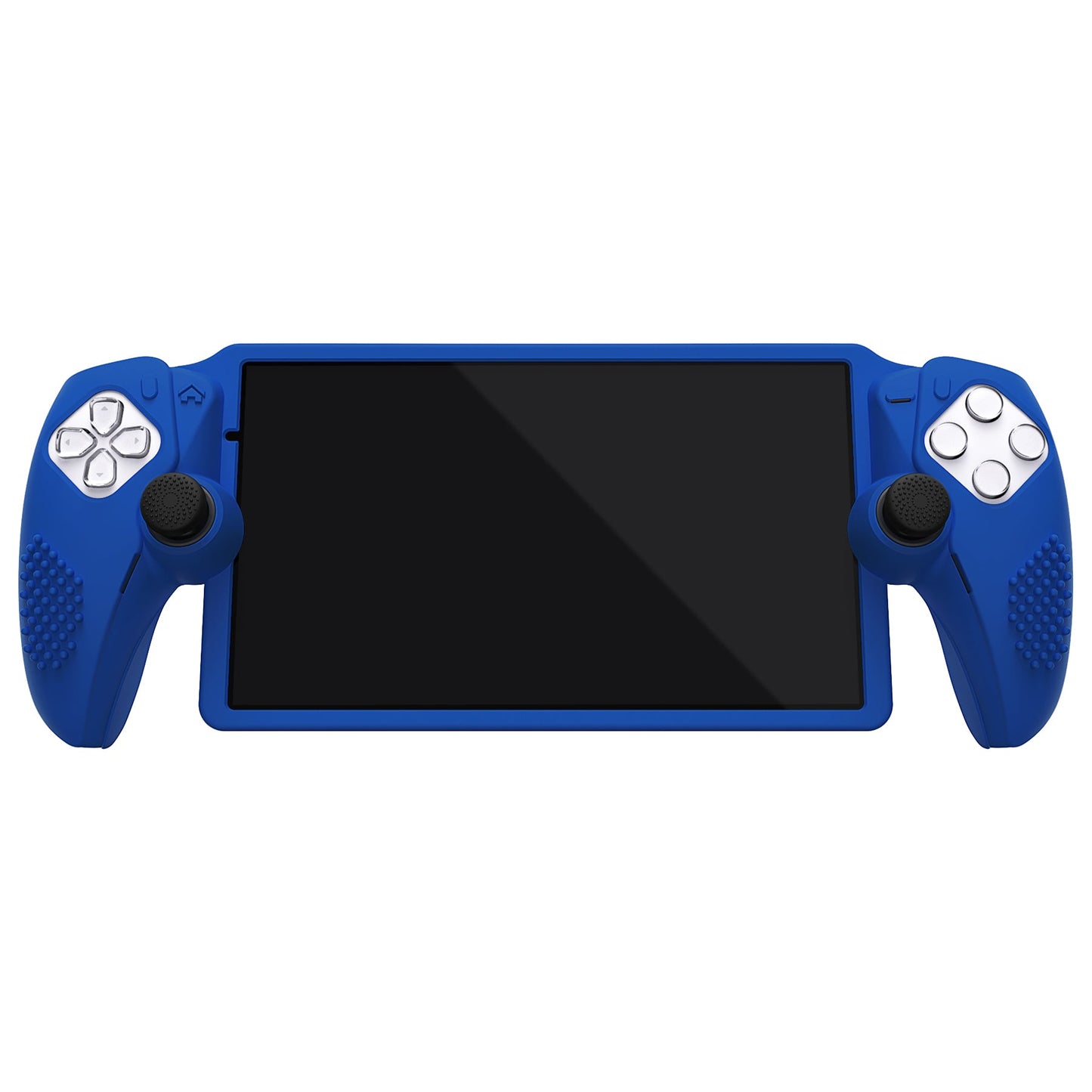 PlayVital 3D Studded Edition Anti-Slip Silicone Protective Case with Thumb Grips for PS Portal Remote Player - Blue PlayVital