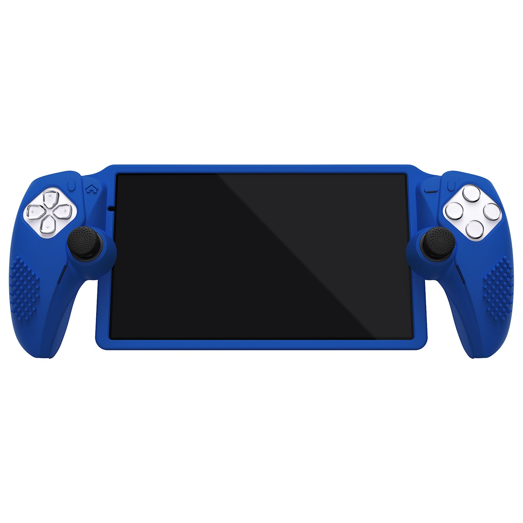 PlayVital 3D Studded Edition Anti-Slip Silicone Protective Case with Thumb Grips for PS Portal Remote Player - Blue PlayVital