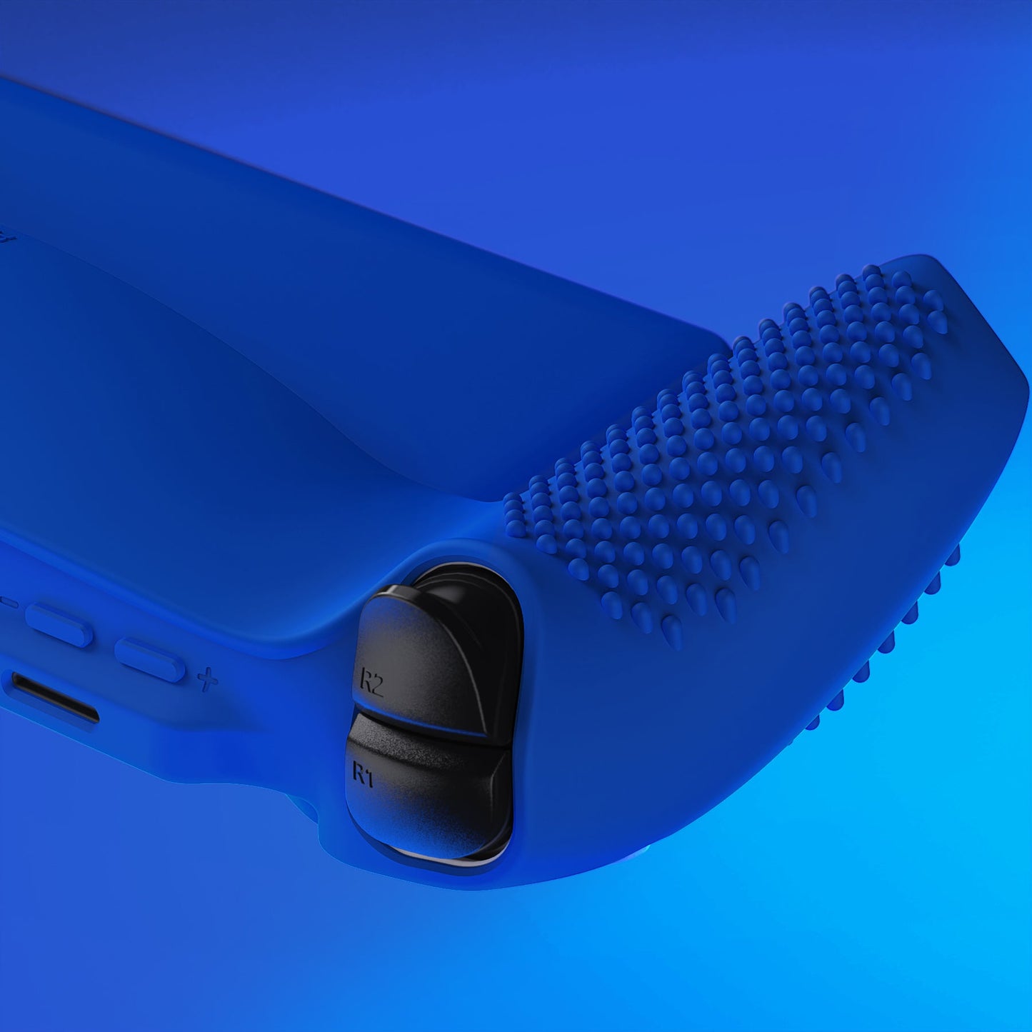 PlayVital 3D Studded Edition Anti-Slip Silicone Protective Case with Thumb Grips for PS Portal Remote Player - Blue PlayVital