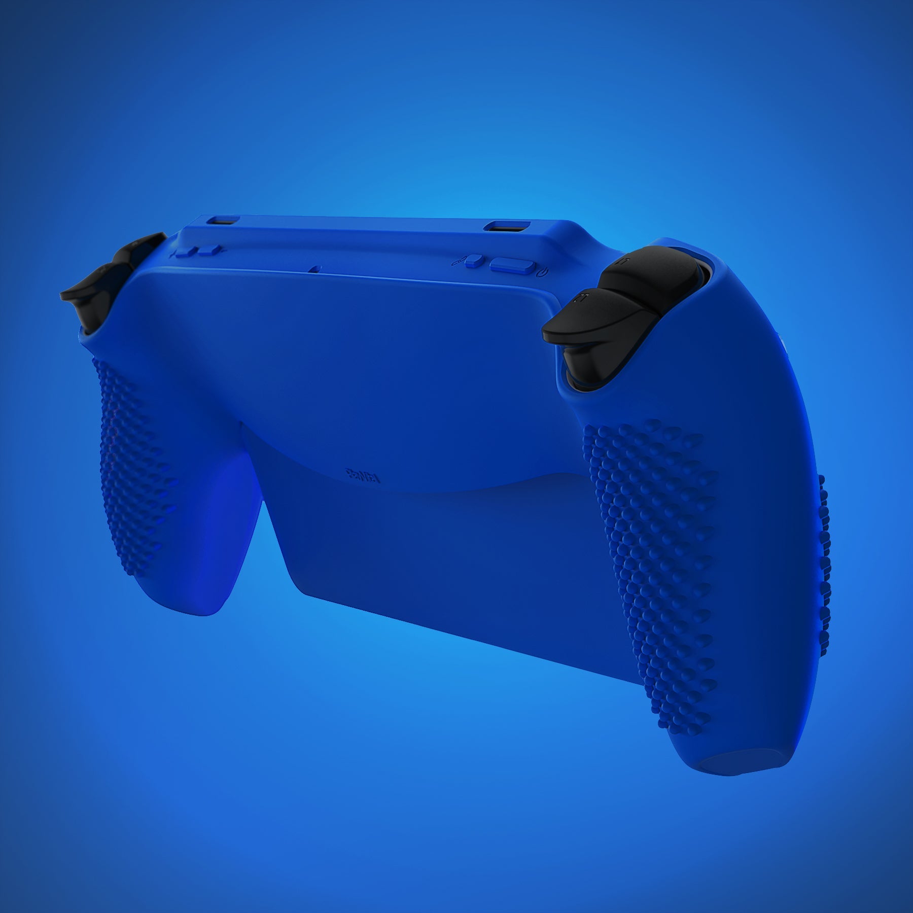 PlayVital 3D Studded Edition Anti-Slip Silicone Protective Case with Thumb Grips for PS Portal Remote Player - Blue PlayVital
