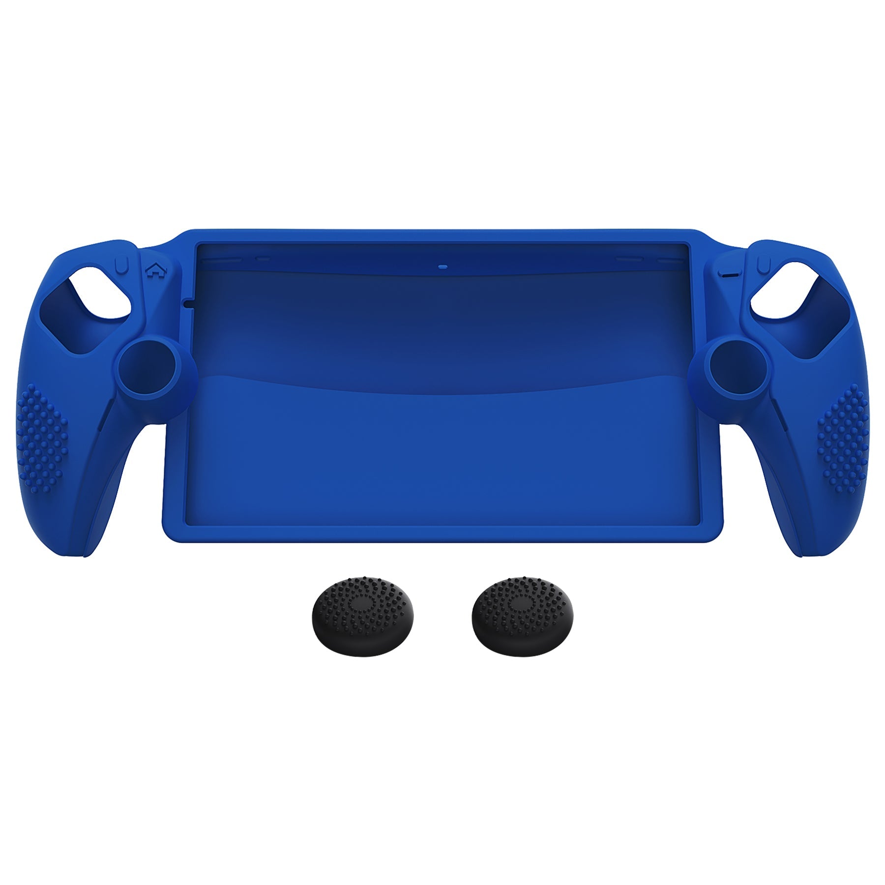 PlayVital 3D Studded Edition Anti-Slip Silicone Protective Case with Thumb Grips for PS Portal Remote Player - Blue PlayVital