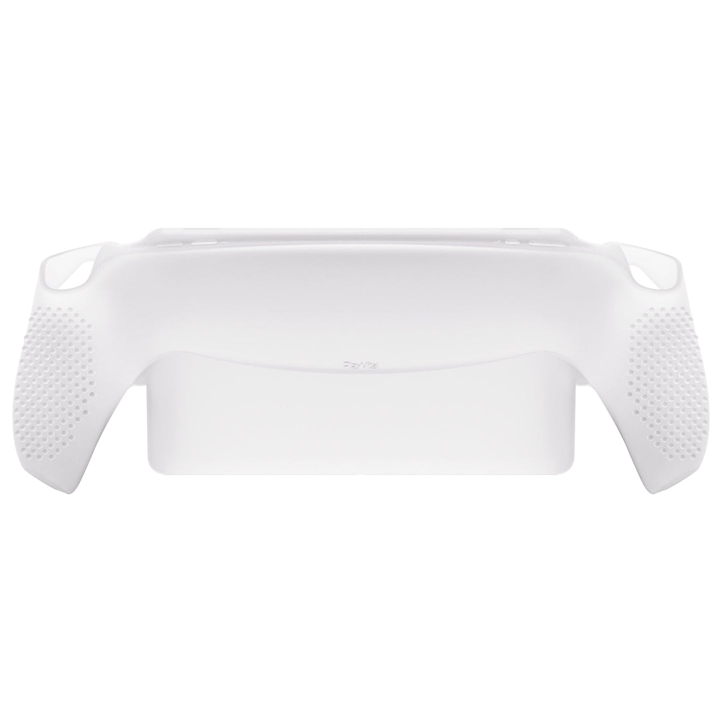 PlayVital 3D Studded Edition Anti-Slip Silicone Protective Case with Thumb Grips for PS Portal Remote Player - Clear White PlayVital