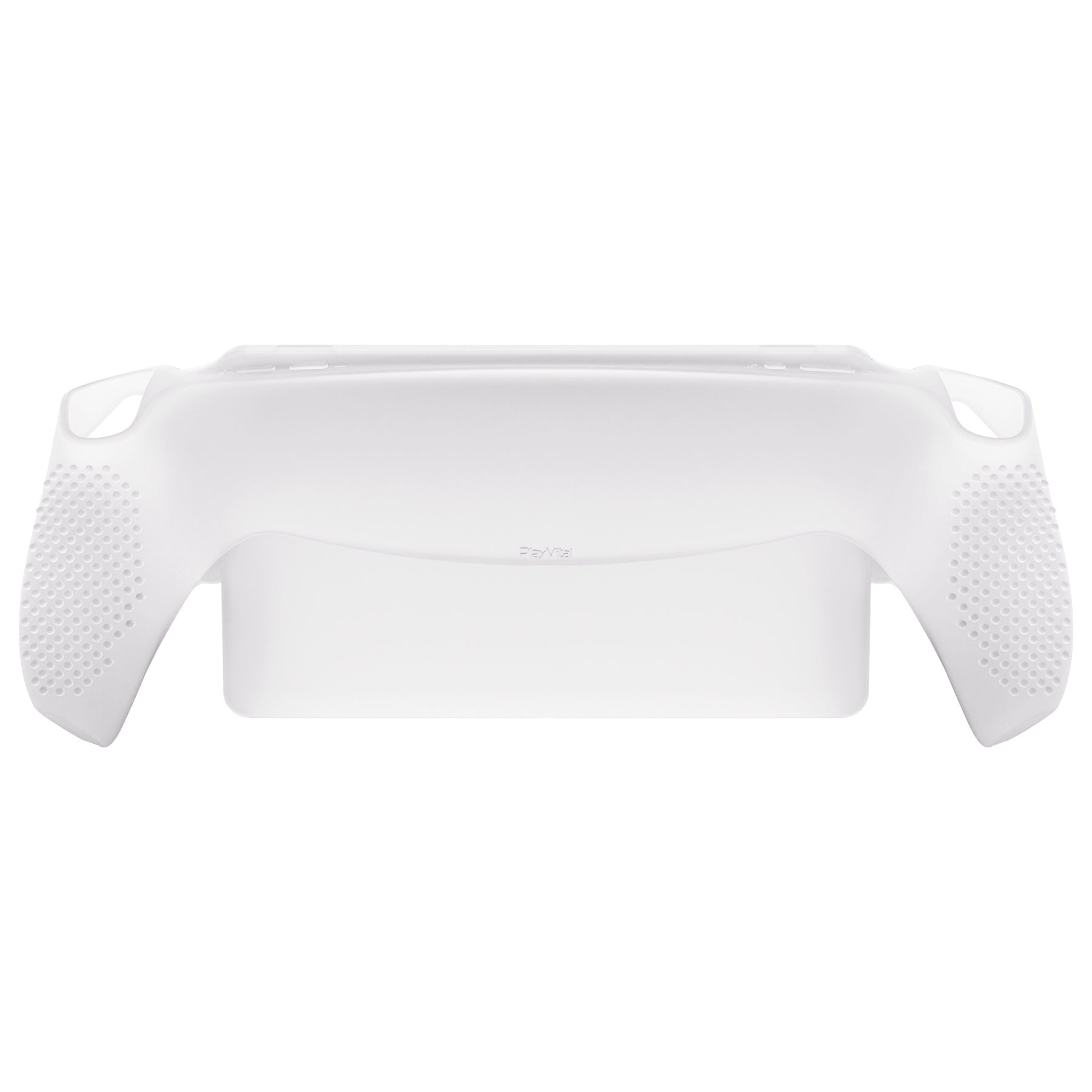 PlayVital 3D Studded Edition Anti-Slip Silicone Protective Case with Thumb Grips for PS Portal Remote Player - Clear White PlayVital