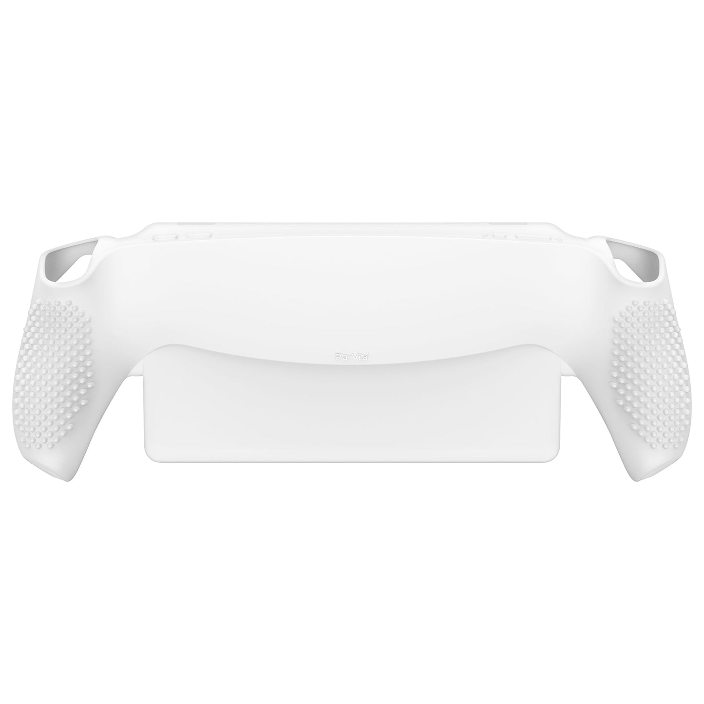 PlayVital 3D Studded Edition Anti-Slip Silicone Protective Case with Thumb Grips for PS Portal Remote Player - White PlayVital
