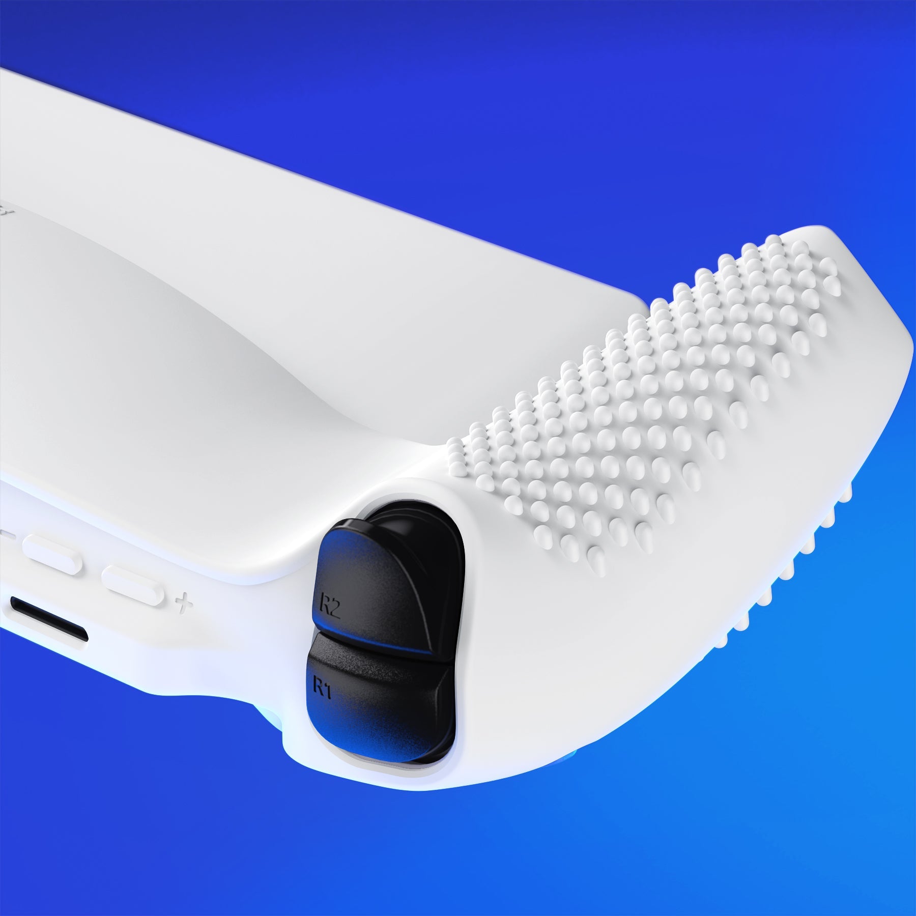 PlayVital 3D Studded Edition Anti-Slip Silicone Protective Case with Thumb Grips for PS Portal Remote Player - White PlayVital