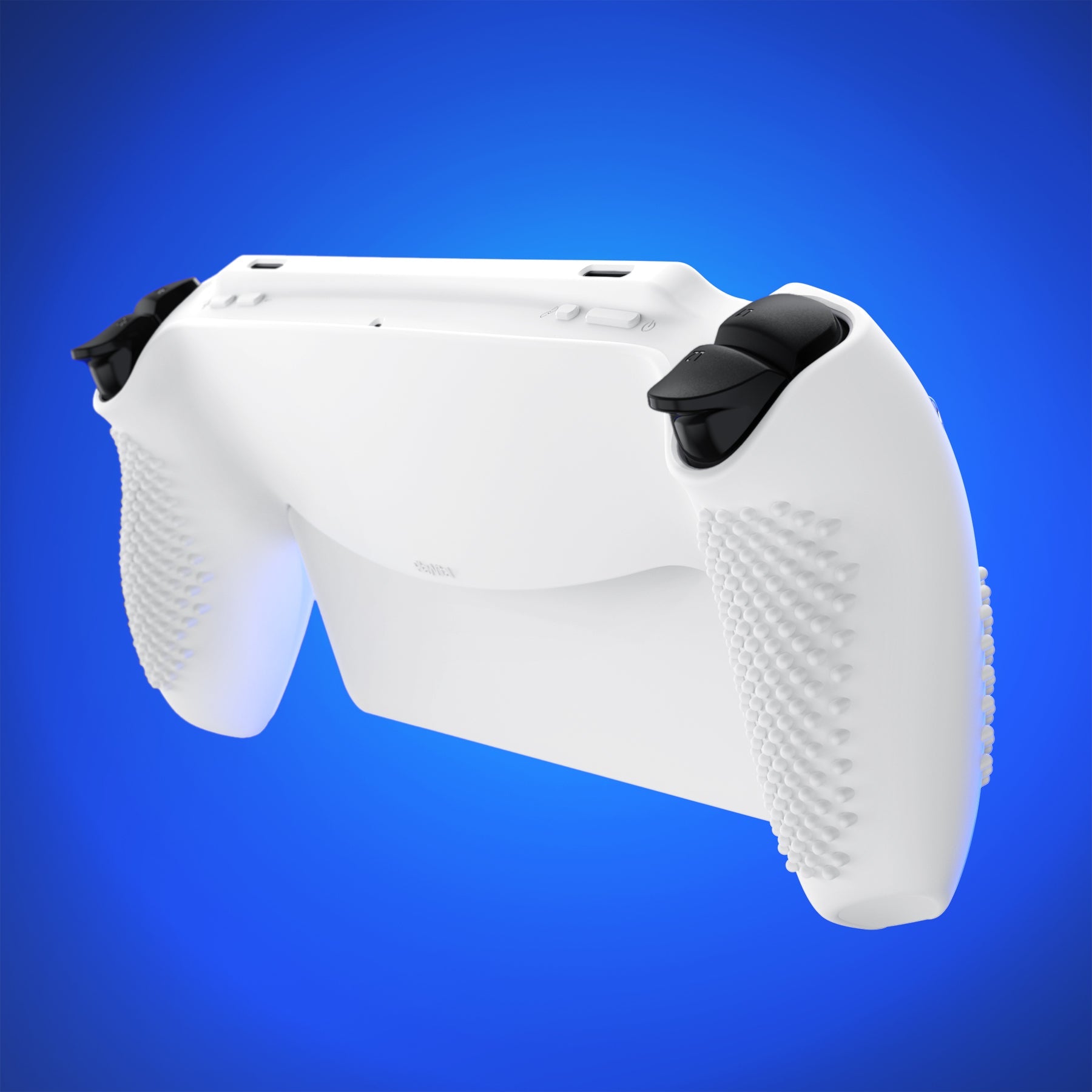 PlayVital 3D Studded Edition Anti-Slip Silicone Protective Case with Thumb Grips for PS Portal Remote Player - White PlayVital