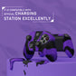 PlayVital 3D Studded Edition Anti-slip Silicone Cover Skin with Thumb Grip Caps for Xbox Series X/S Controller & Xbox Core Wireless Controller - Purple & Black - SDX3022 PlayVital