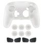 PlayVital 3D Studded Edition Silicone Cover Skin for Nintendo Switch 2 Pro Controller, Anti-Slip Grip Protector Case for Switch 2 Pro with Back Button Cap, Thumb Grips - Clear White PlayVital