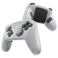 PlayVital 3D Studded Edition Silicone Cover Skin for Nintendo Switch 2 Pro Controller, Anti-Slip Grip Protector Case for Switch 2 Pro with Back Button Cap, Thumb Grips - Clear White PlayVital
