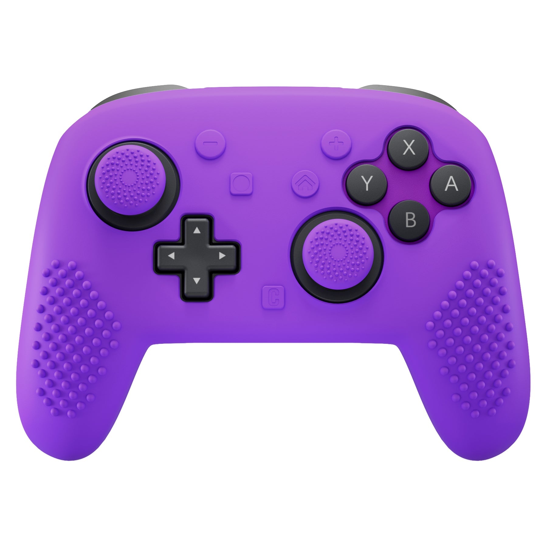 PlayVital 3D Studded Edition Silicone Cover Skin for Nintendo Switch 2 Pro Controller, Anti-Slip Grip Protector Case for Switch 2 Pro with Back Button Cap, Thumb Grips & Sticker - Purple PlayVital