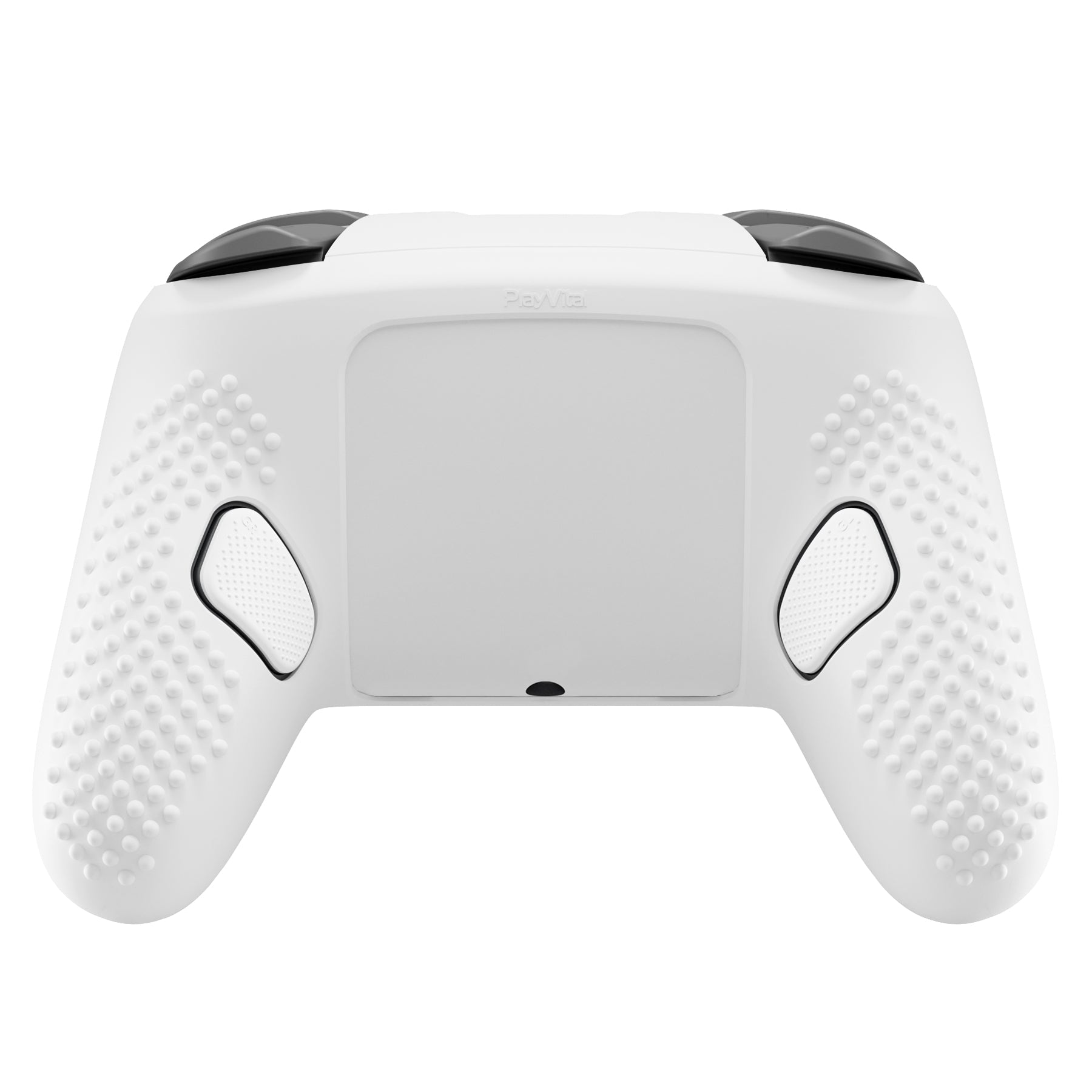 PlayVital 3D Studded Edition Silicone Cover Skin for Nintendo Switch 2 Pro Controller, Anti-Slip Grip Protector Case for Switch 2 Pro with Back Button Cap, Thumb Grips & Sticker - White PlayVital