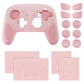 PlayVital 3D Studded Edition Silicone Cover Skin for Nintendo Switch 2 Pro Controller, Anti-Slip Grip Protector Case for Switch 2 Pro with Back Button Cap, Thumb Grips & Sticker - Cherry Blossoms Pink PlayVital