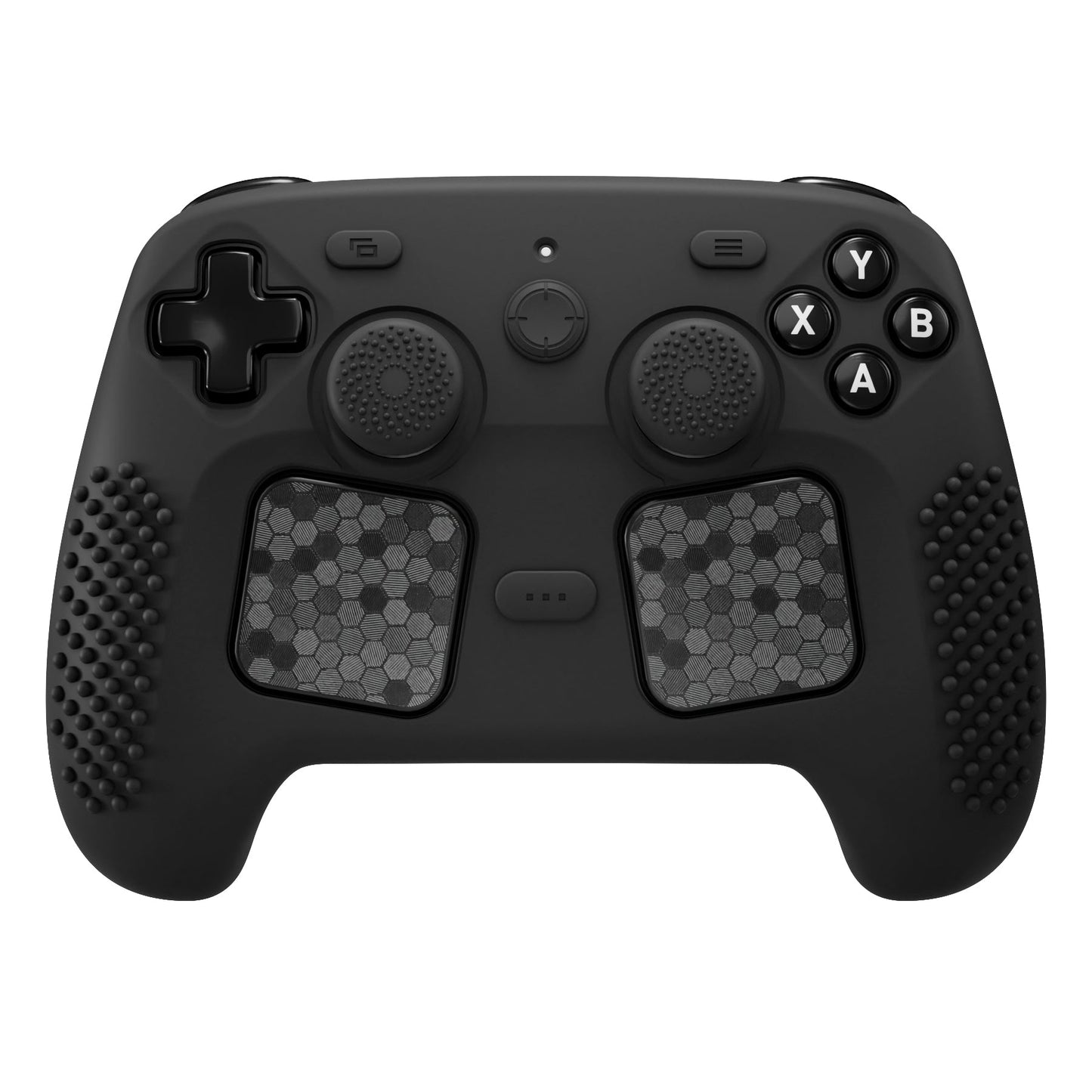 PlayVital 3D Studded Silicone Case with 4 Thumb Grips & Stickers for Steam Controller 2 (2026) - Black PlayVital