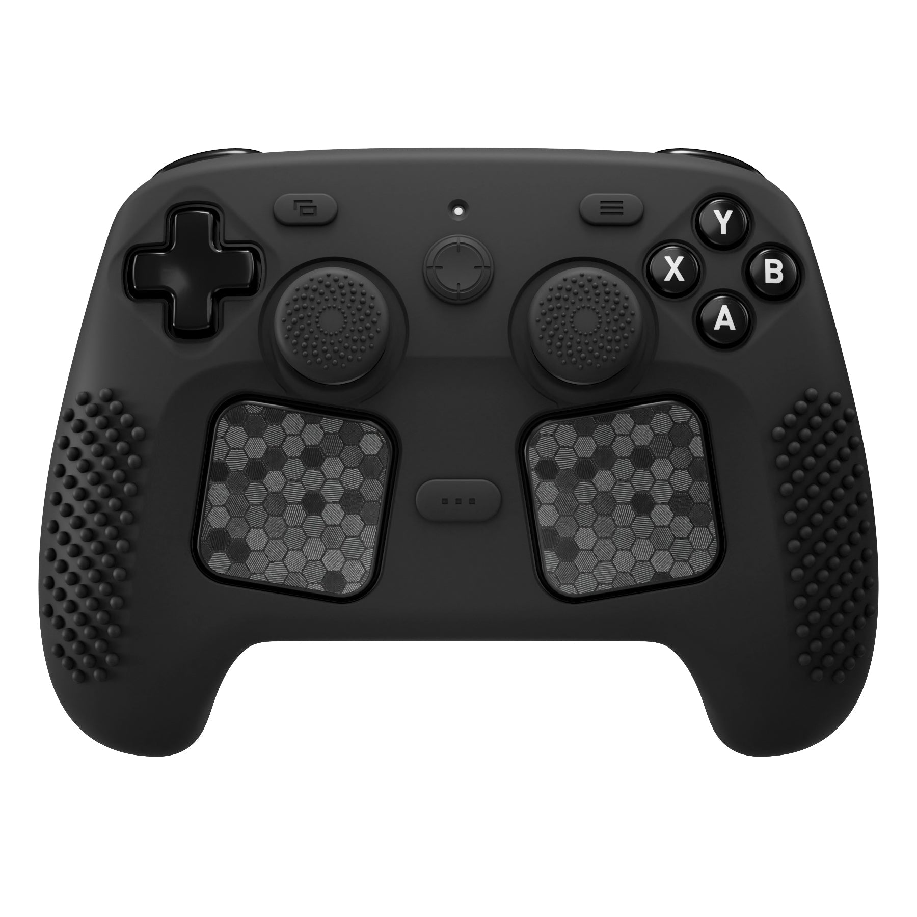 PlayVital 3D Studded Silicone Case with 4 Thumb Grips & Stickers for Steam Controller 2 (2026) - Black PlayVital