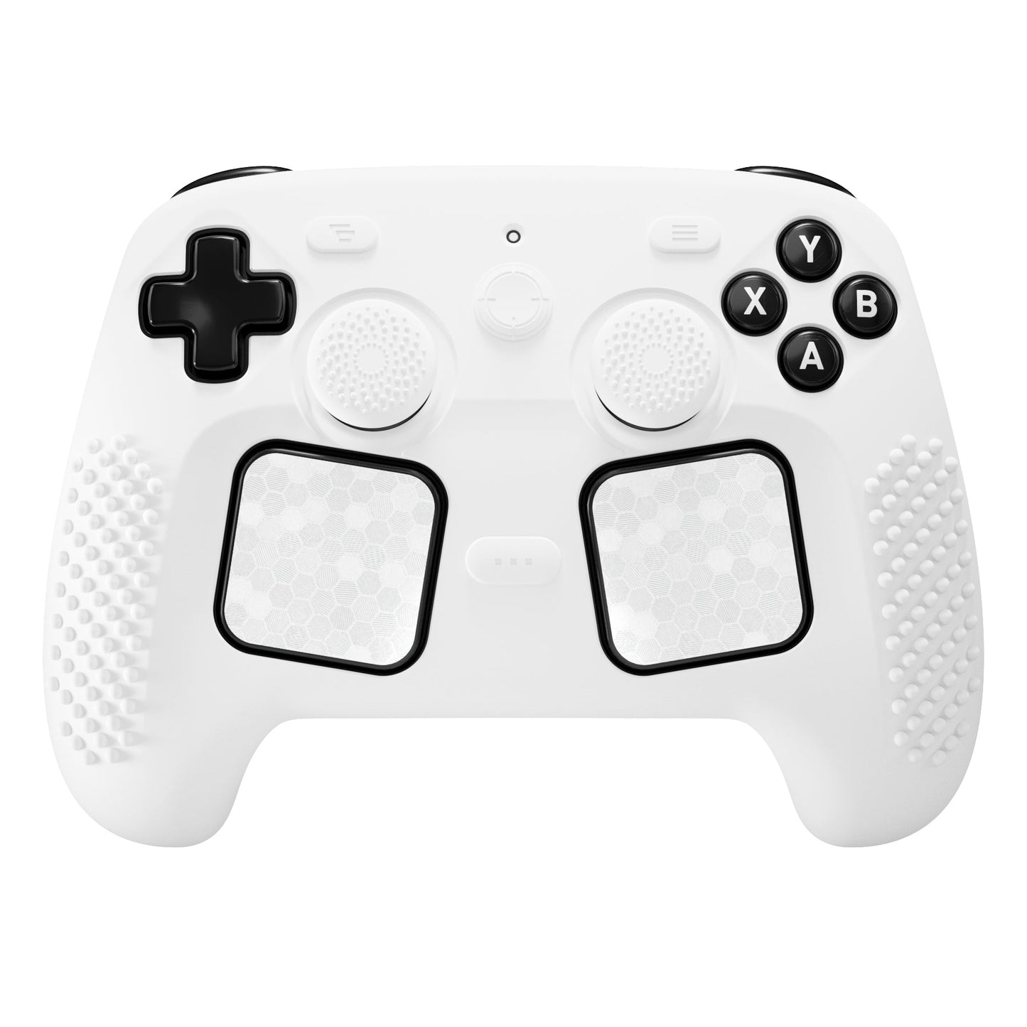 PlayVital 3D Studded Silicone Case with 4 Thumb Grips & Stickers for Steam Controller 2 (2026) - White PlayVital