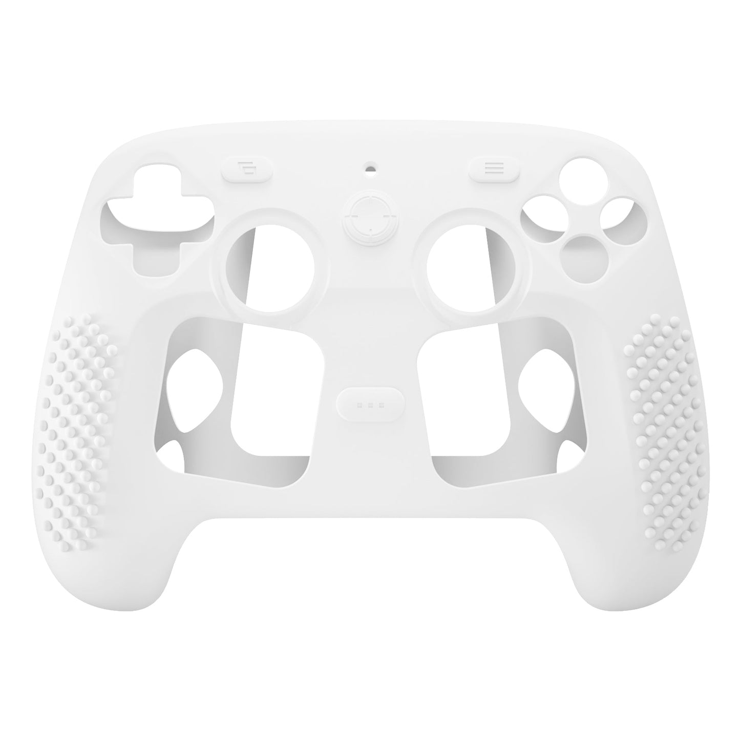 PlayVital 3D Studded Silicone Case with 4 Thumb Grips & Stickers for Steam Controller 2 (2026) - White PlayVital