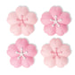 PlayVital 4 Pcs Cute Thumb Grip Caps for Nintendo Switch 2 - Blush Cherry Blossom Petals PlayVital