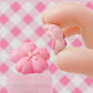 PlayVital 4 Pcs Cute Thumb Grip Caps for Nintendo Switch 2 - Blush Cherry Blossom Petals PlayVital