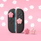 PlayVital 4 Pcs Cute Thumb Grip Caps for Nintendo Switch 2 - Blush Cherry Blossom Petals PlayVital
