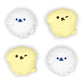 PlayVital 4 Pcs Cute Thumb Grip Caps for Nintendo Switch 2 - Fluffy & Winky Pups PlayVital
