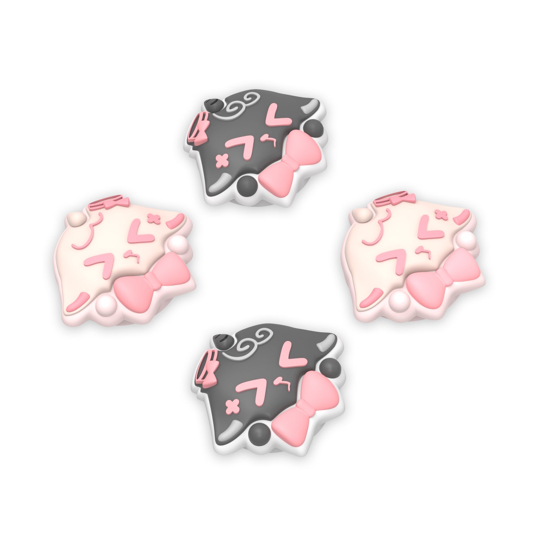 PlayVital 4 Pcs Cute Thumb Grip Caps for Nintendo Switch 2 - Needy Sheep PlayVital