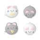 PlayVital 4 Pcs Cute Thumb Grip Caps for Nintendo Switch 2 - Nibble Mousie & Sweet Mousie PlayVital